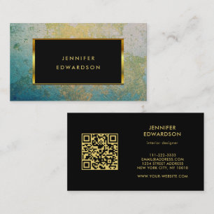 QR-Code für aquamarinen und Goldstein beruflich Visitenkarte