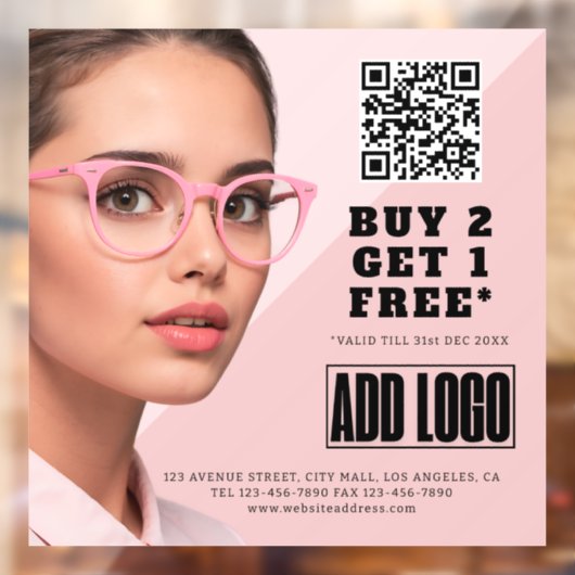 QR-Code für Augenoptometrie Fensteraufkleber (Blatt 2)