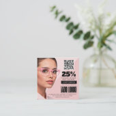 QR-Code für Augenoptometrie Rabattkarte (Stehend Vorderseite)