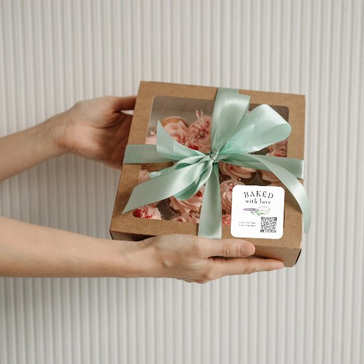 QR-Code für Backend Food Business Scan-Inhaltsstof Quadratischer Aufkleber