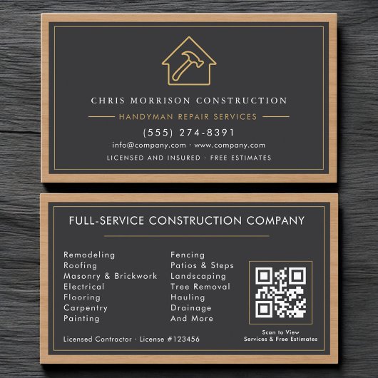 QR-Code für Bauhandwerker - Professionell Visitenkarte