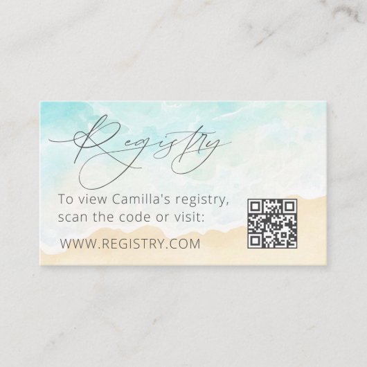 QR-Code für Beach Brautparty Begleitkarte (Vorderseite)