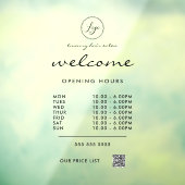 QR-Code für Begrüßungszeiten transparent Fensteraufkleber (Blatt 3)