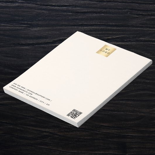 QR-Code für Beige-Creme Notizblock