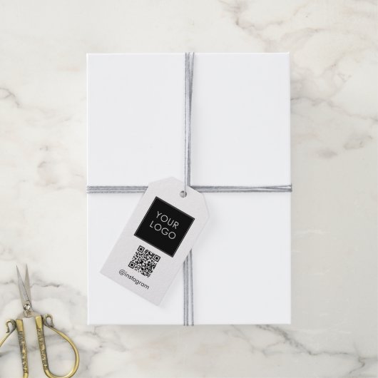 QR-Code für benutzerdefinierbare Firmenlogo Geschenkanhänger (Mit Garn)