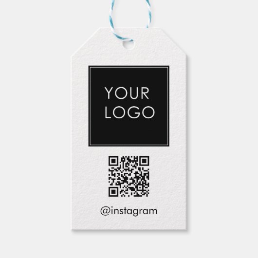 QR-Code für benutzerdefinierbare Firmenlogo Geschenkanhänger (Vorderseite)