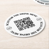 QR-Code für benutzerdefinierte Firmenlogos Runder Pappuntersetzer (Angewinkelt)