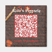 QR-Code für benutzerdefinierte Pizzeria Magnet (Vorne)