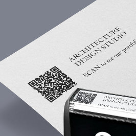 QR CODE für benutzerdefinierte Text Firmenname Wer Permastempel