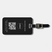 QR-Code für benutzerdefinierte Unternehmen und Tex Gepäckanhänger (Vorderseite horizontal)