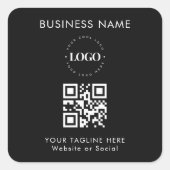 QR-Code für benutzerdefinierte Unternehmen und Tex Quadratischer Aufkleber (Vorderseite)