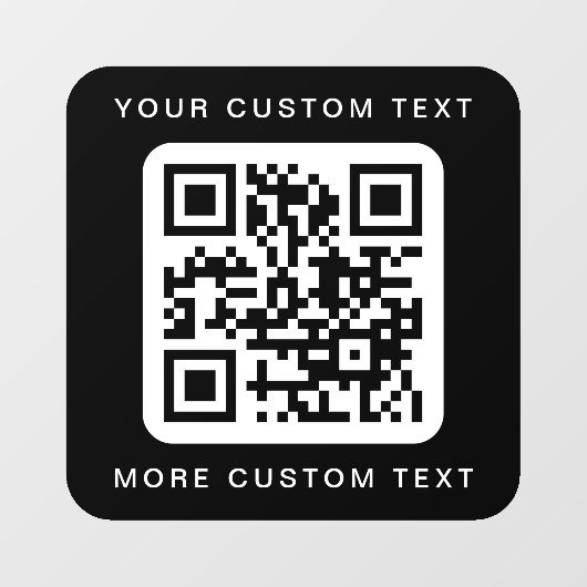 QR-Code für benutzerdefinierten Text oben und unte Fensteraufkleber (Blatt)