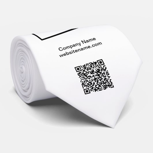 QR-Code für benutzerdefiniertes Business-Logo im T Krawatte (Gerollt)
