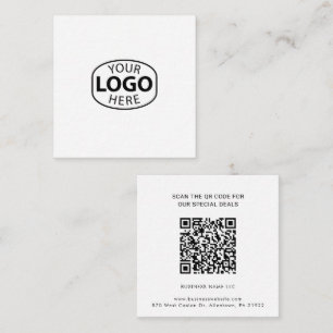 QR-Code für benutzerdefiniertes einfaches Business Mitteilungskarte