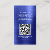 QR-Code für beruflich gebürstetes Metallic Blue-Lo Visitenkarte (Rückseite)