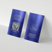 QR-Code für beruflich gebürstetes Metallic Blue-Lo Visitenkarte