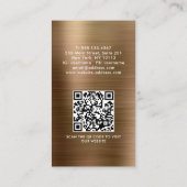 QR-Code für beruflich gebürstetes Metallic-Gold-Lo Visitenkarte (Rückseite)