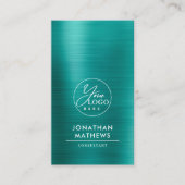 QR-Code für beruflich gebürstetes, metallisches Aq Visitenkarte (Vorderseite)