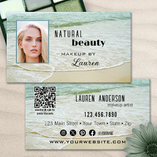QR-Code für beruflich Makeup Beach Beauty Visitenkarte