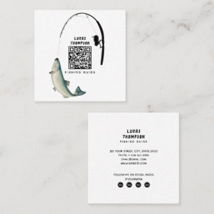 QR-Code für berufliche Chargen des Fischereileitfa Quadratische Visitenkarte