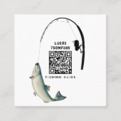 QR-Code für berufliche Chargen des Fischereileitfa Quadratische Visitenkarte (Vorderseite)