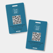 QR-Code für berufliche Firmenlogos und Textfirmen Ausweis (Vorder- & Rückseite)