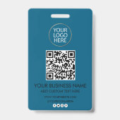 QR-Code für berufliche Firmenlogos und Textfirmen Ausweis (Rückseite)