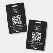 QR-Code für berufliche Firmenlogos und Textfirmen Ausweis (Vorder- & Rückseite)