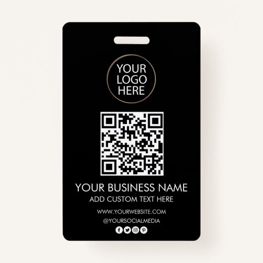 QR-Code für berufliche Firmenlogos und Textfirmen Ausweis (Rückseite)