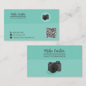 QR-Code für Berufliche Fotokamera Visitenkarte (Vorne/Hinten)