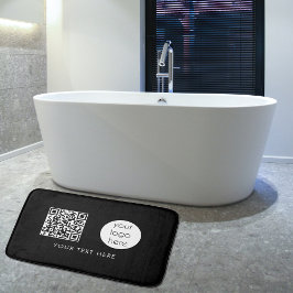 QR-Code für berufliche Geschäftslogos und Schwarz  Badematte