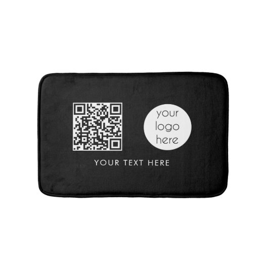 QR-Code für berufliche Geschäftslogos und Schwarz Badematte (Vorderseite)