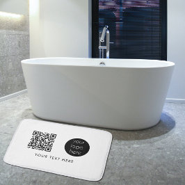 QR-Code für berufliche Geschäftslogos und Text Badematte