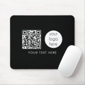 QR-Code für berufliche Geschäftslogos und Text Mousepad (Mit Mouse)