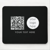 QR-Code für berufliche Geschäftslogos und Text Mousepad (Vorne)