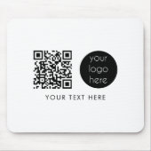 QR-Code für berufliche Geschäftslogos und Text Mousepad (Vorne)