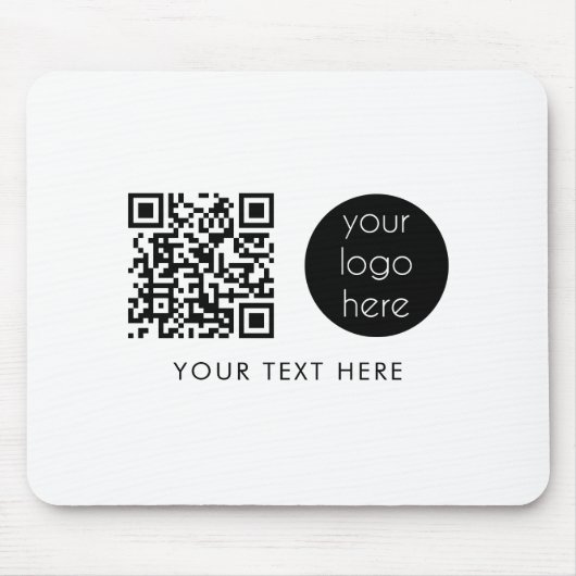 QR-Code für berufliche Geschäftslogos und Text Mousepad (Vorne)