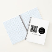 QR-Code für berufliche Geschäftslogos und Text Notizblock (Innenseite)