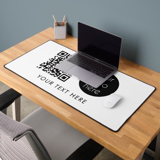 QR-Code für berufliche Geschäftslogos und Text Schreibtischunterlage (Büro 2)