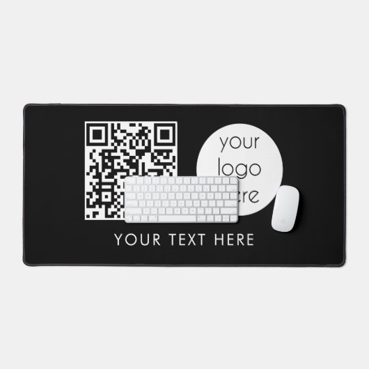 QR-Code für berufliche Geschäftslogos und Text Schreibtischunterlage (Tastatur & Maus)