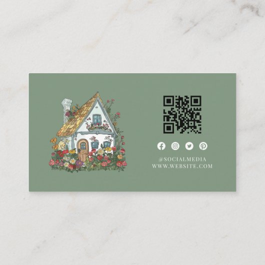 QR-Code für berufliche Hausangestellte Visitenkarte (Rückseite)