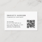 QR-Code für berufliche Hausangestellte Visitenkarte (Vorderseite)