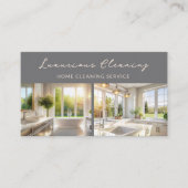 QR-Code für berufliche Hausreinigung Visitenkarte (Vorderseite)