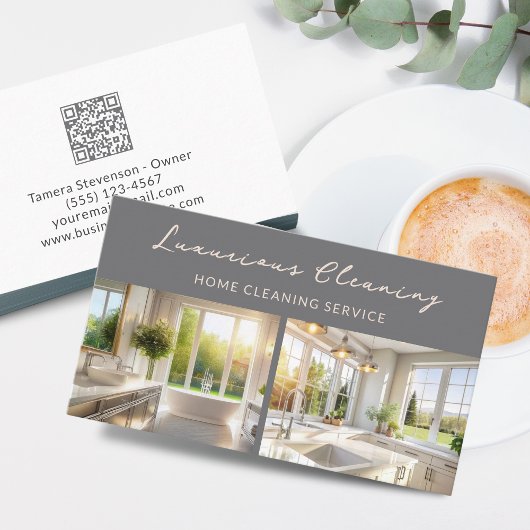 QR-Code für berufliche Hausreinigung Visitenkarte