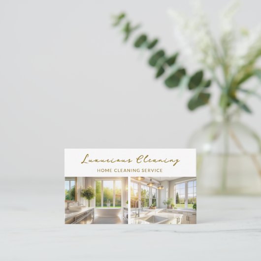 QR-Code für berufliche Hausreinigung Visitenkarte (Stehend Vorderseite)