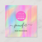 QR-Code für berufliche Makeup-Boutique Quadratische Visitenkarte (Vorderseite)