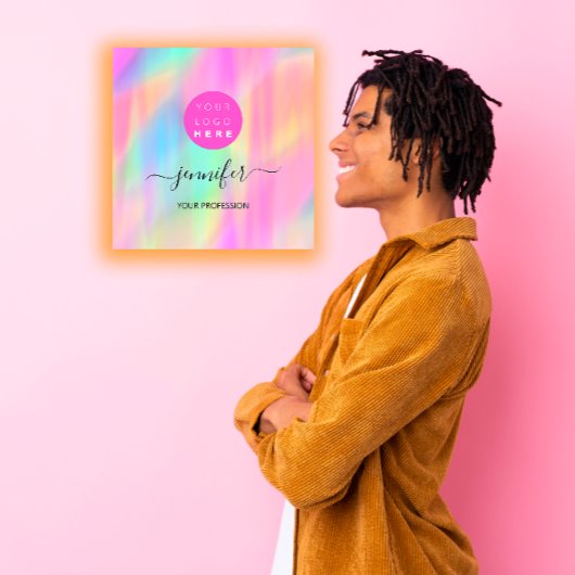 QR-Code für berufliche Makeup-Boutique Quadratische Visitenkarte