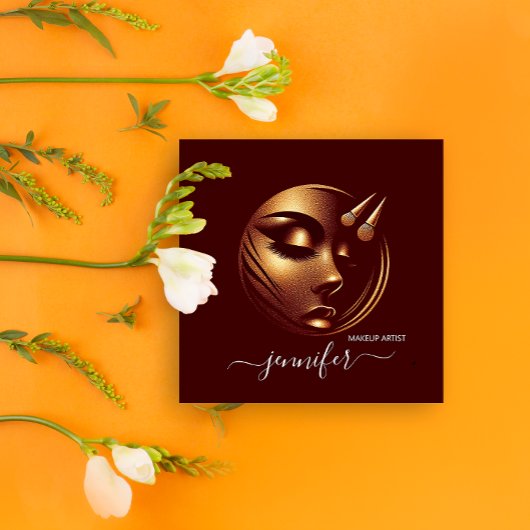 QR-Code für berufliche Makeup-Künstler Quadratische Visitenkarte