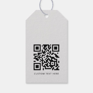 QR-Code für berufliche, moderne Firmenlogos Grau M Geschenkanhänger