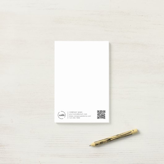 QR-Code für berufliche moderne Unternehmen Post-it Klebezettel (Auf Schreibtisch)